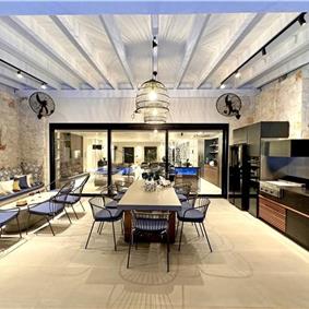 5 bedroom luxury seaside villa with indoor & outdoor pool, near Acharavi, sleeps 10